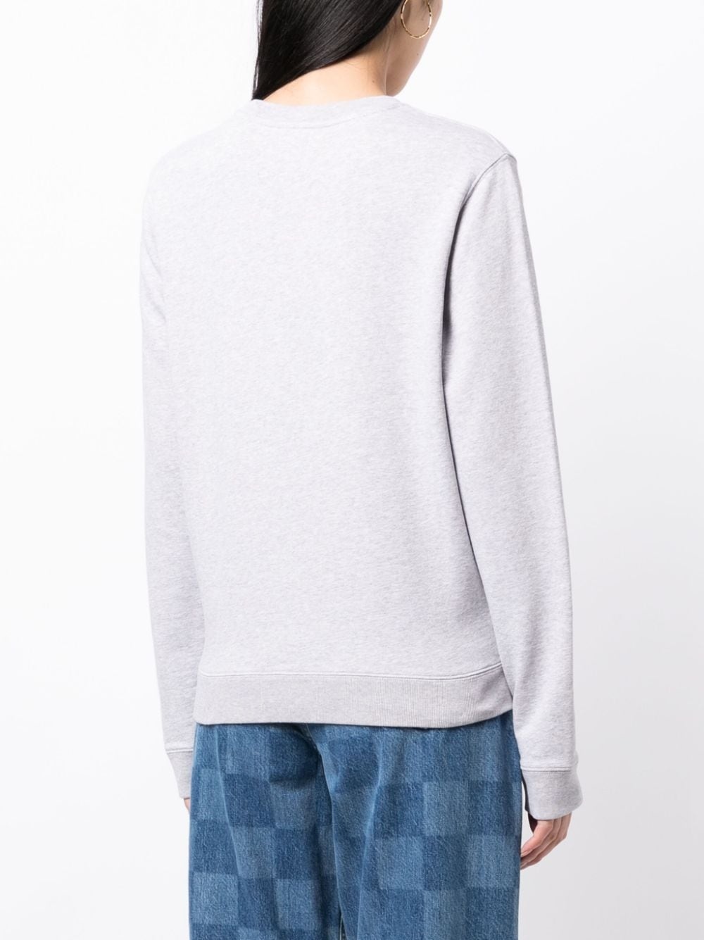 fox-print cotton sweatshirt - 4