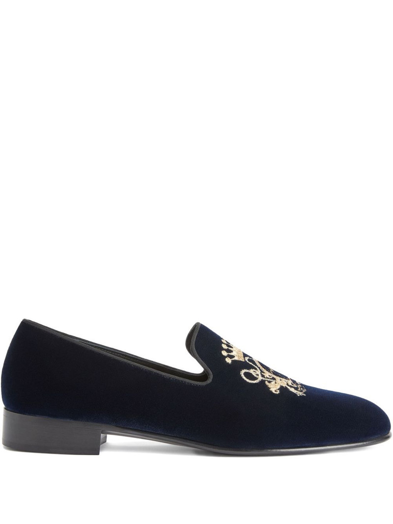 TERENCE grosgrain-embroidered loafers 1