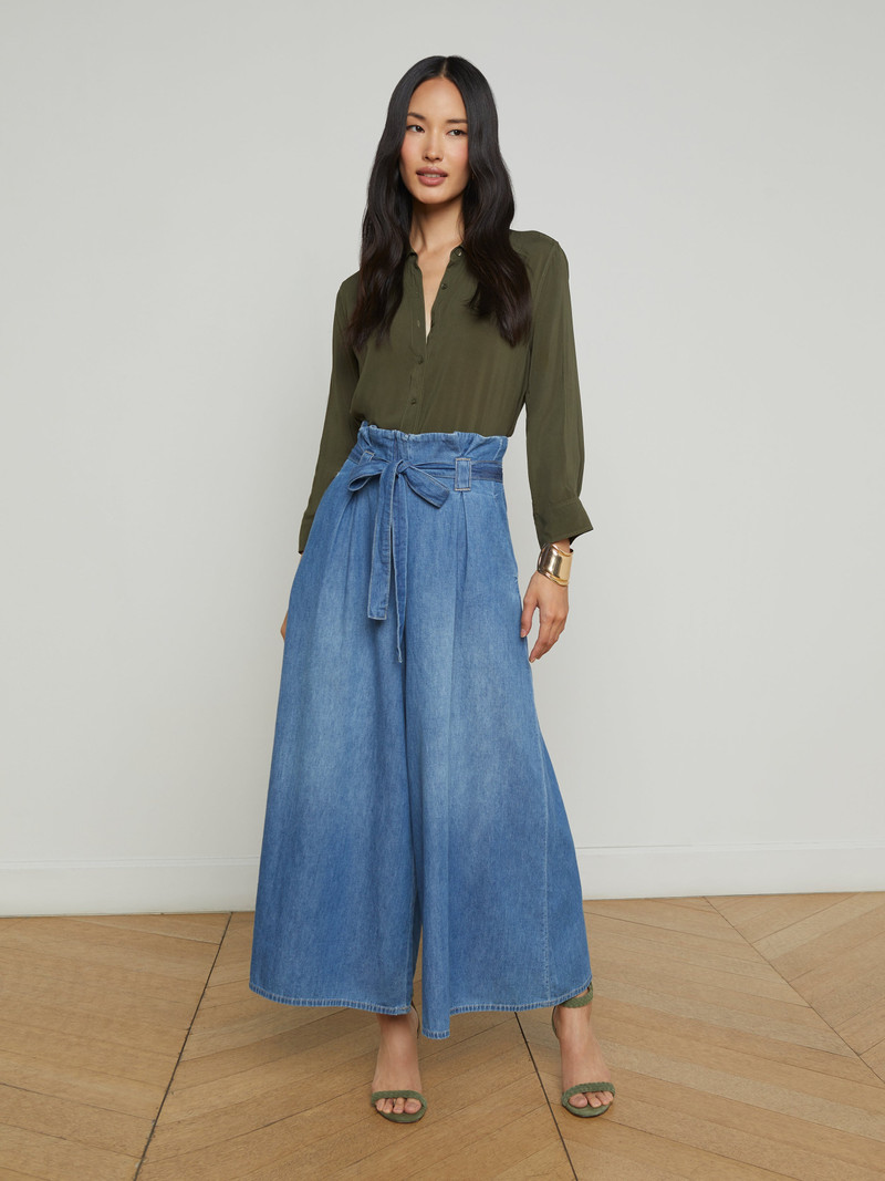 L'AGENCE Lowen Cropped Wide-Leg Jean outlook