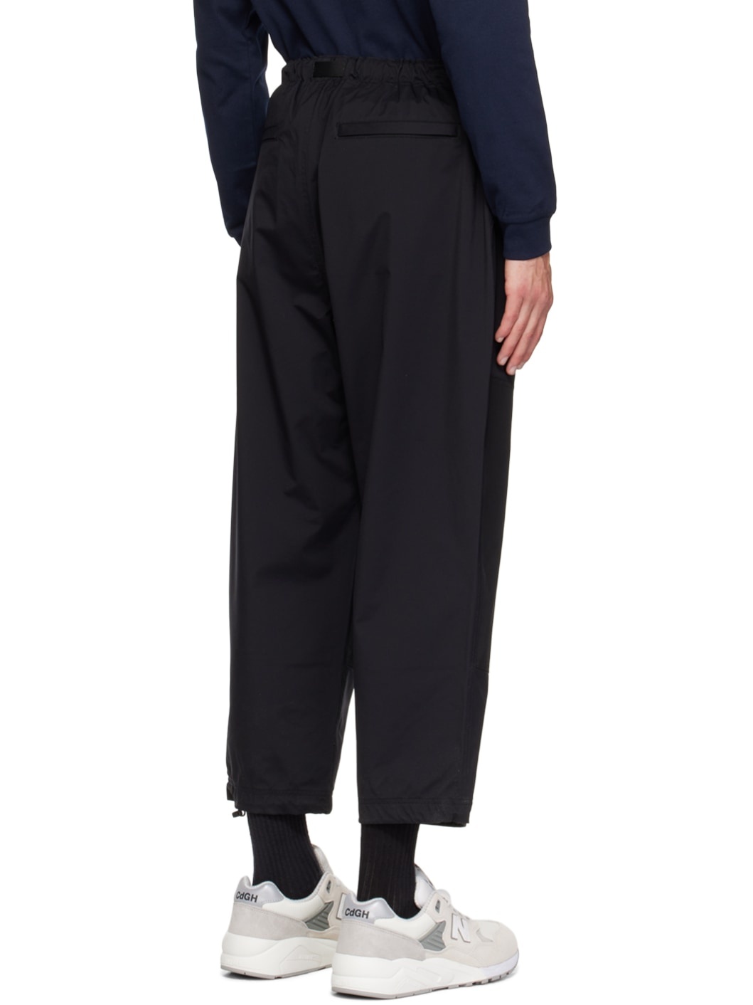 Black Paneled Trousers - 3