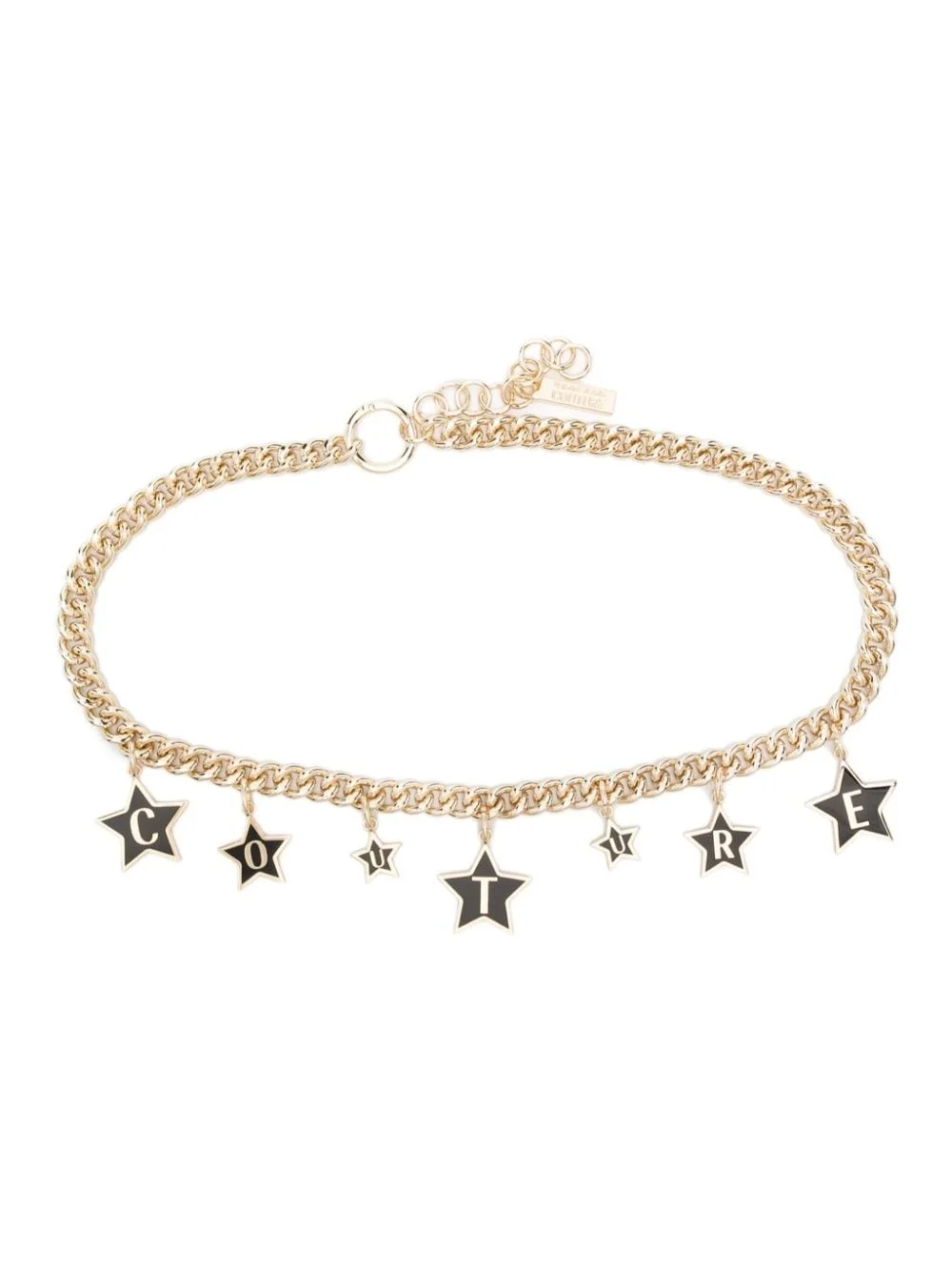 logo-charm curb-chain belt - 1