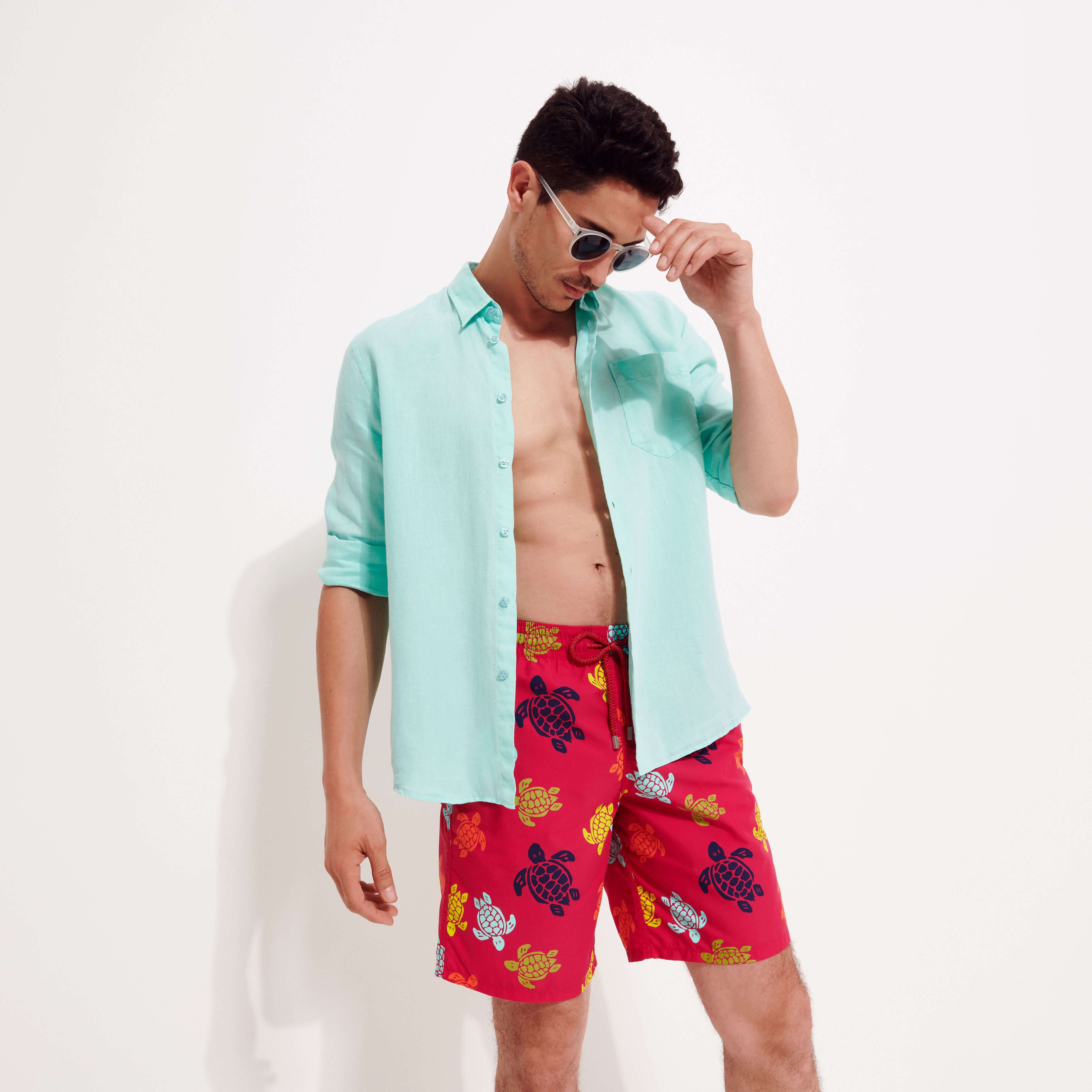 Men Long Swim Trunks Ronde Des Tortues - 7