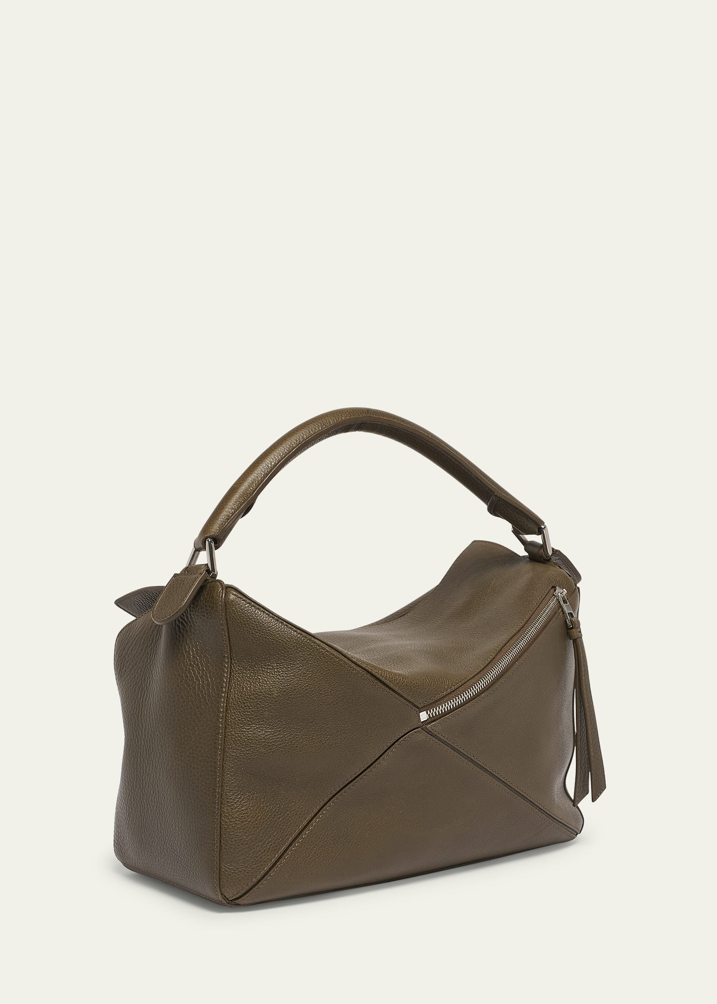 Men's Large Leather Puzzle Crossbody Bag - 3