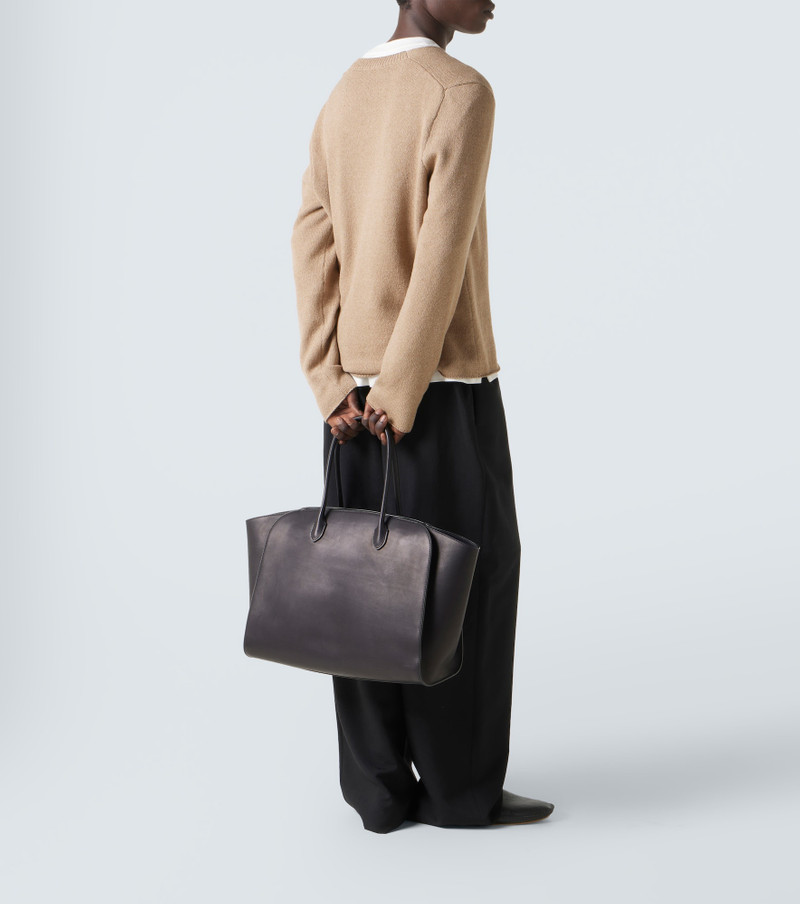 The Row Marlo leather tote bag outlook