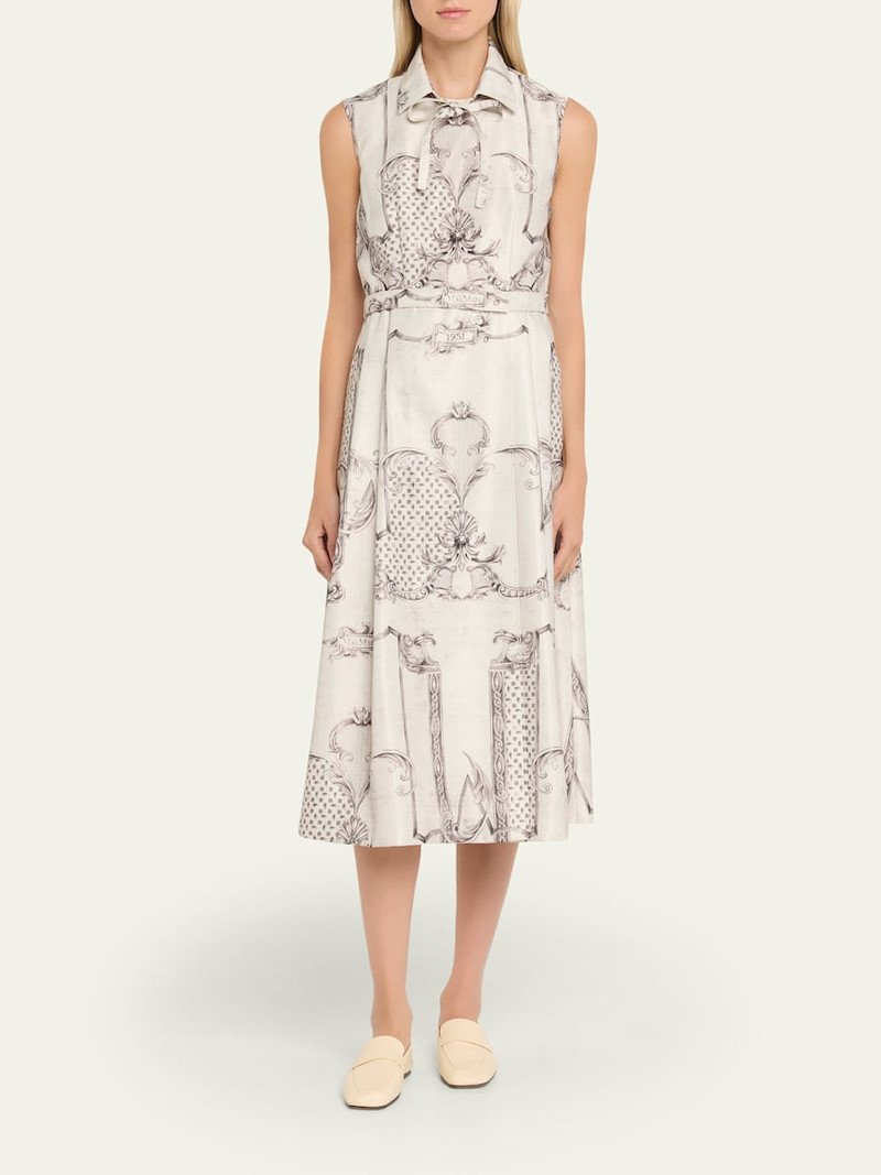 Max Mara Studio Sleeveless Paisley-Print Midi Dress outlook