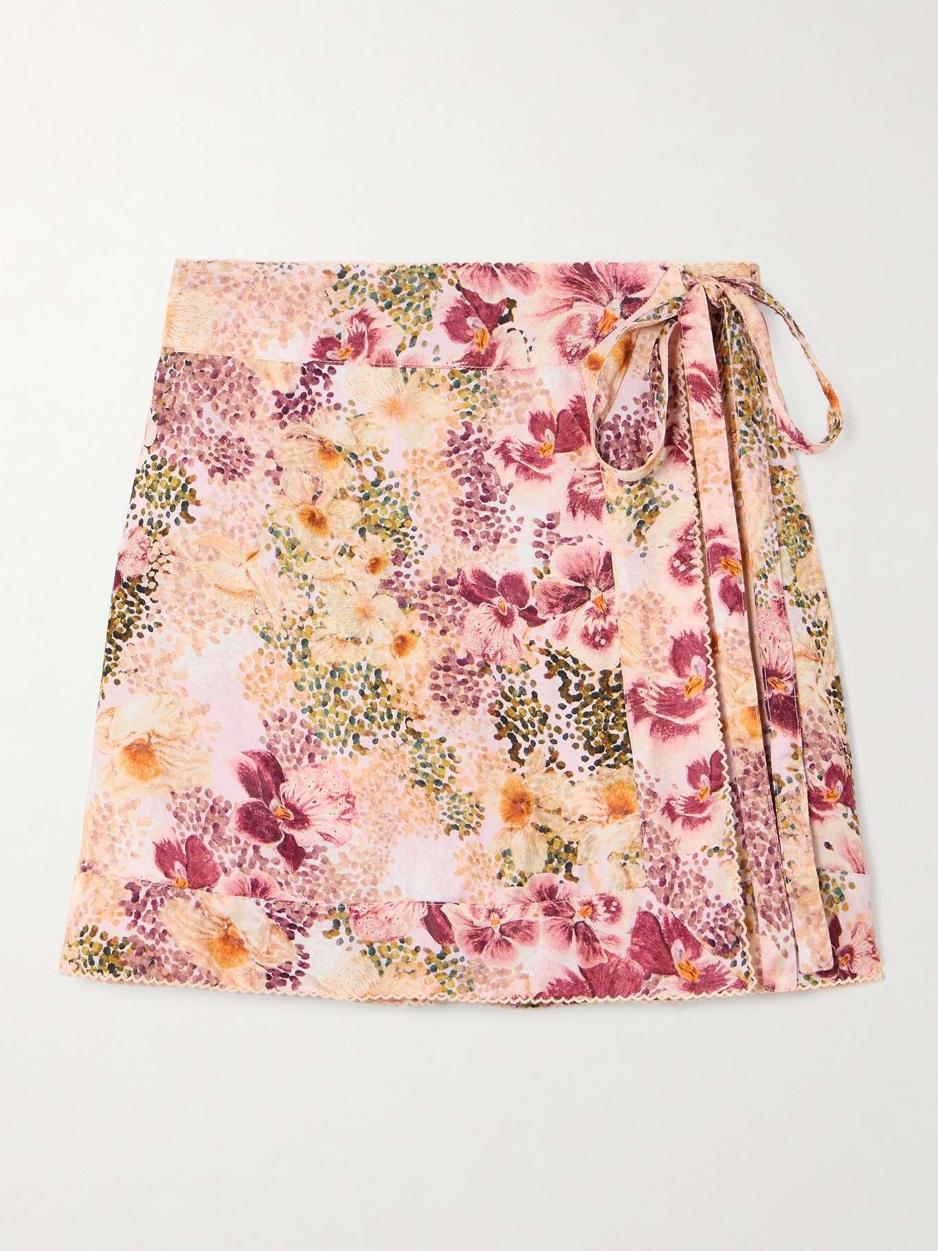 Luna Florecer scalloped floral-print ECOVERO™-blend pareo - 1