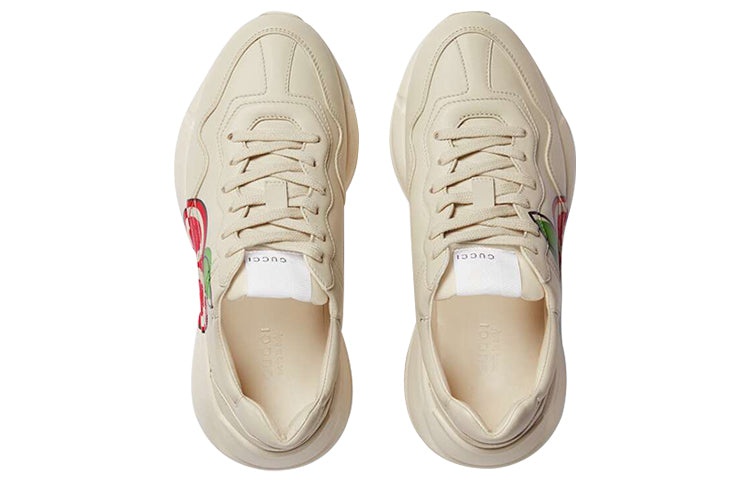 (WMNS) Gucci Rhyton 'GG Apple - Ivory' 609343-DRW00-9522 - 3