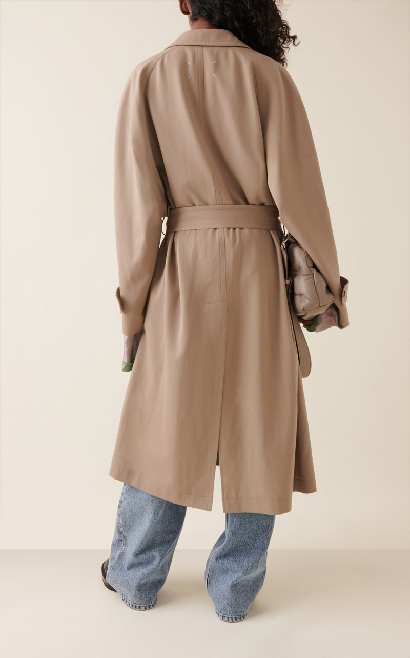Belted Wool Trench Coat neutral 4