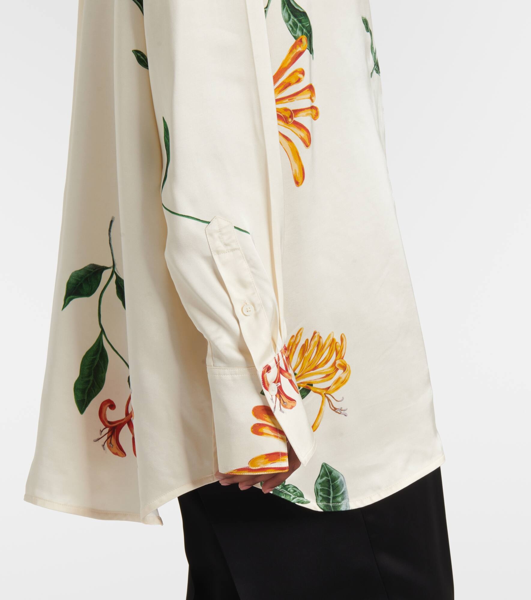 Floral satin shirt - 5