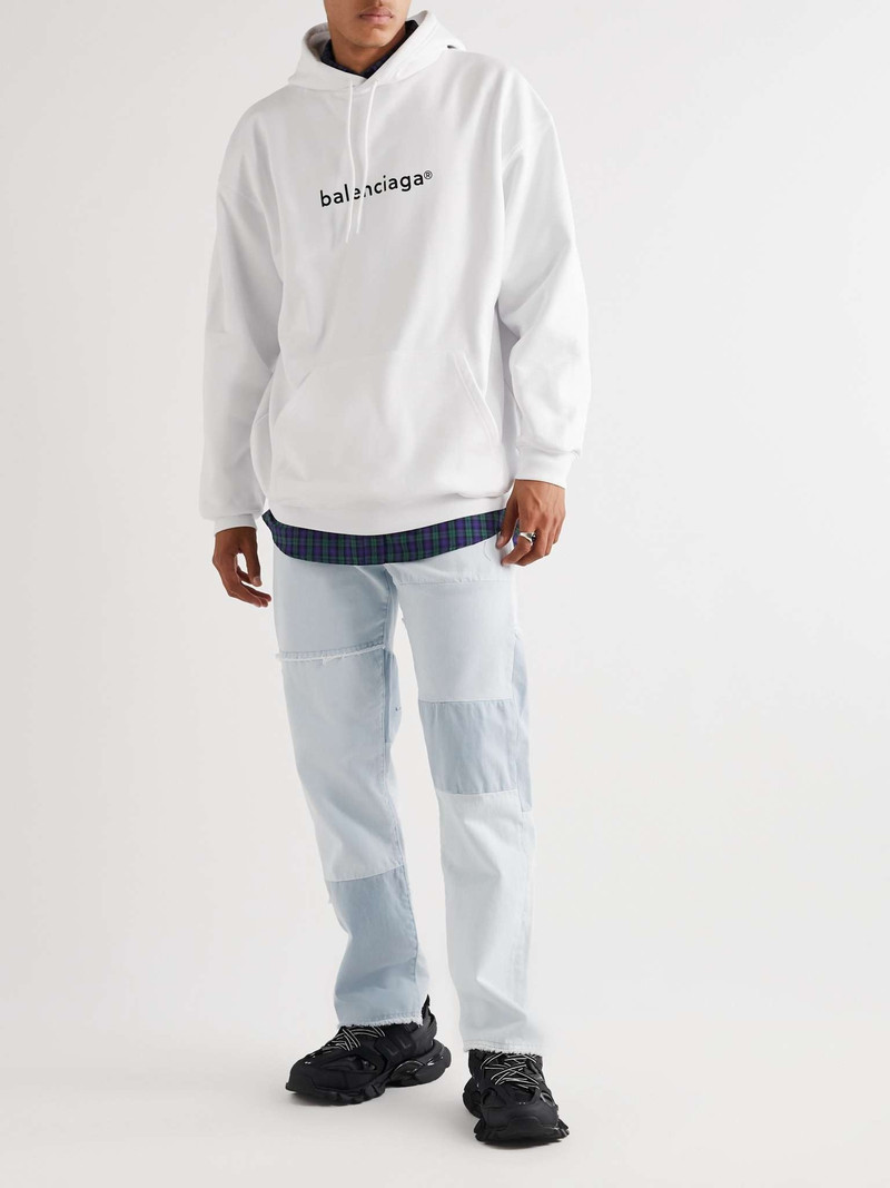 BALENCIAGA 남자의 새로운 저작권 중간 적합 Hoodie 에 화이트 outlook