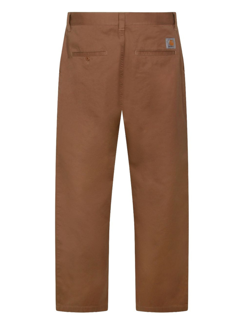 Carhartt buttoned logo-patch trousers outlook