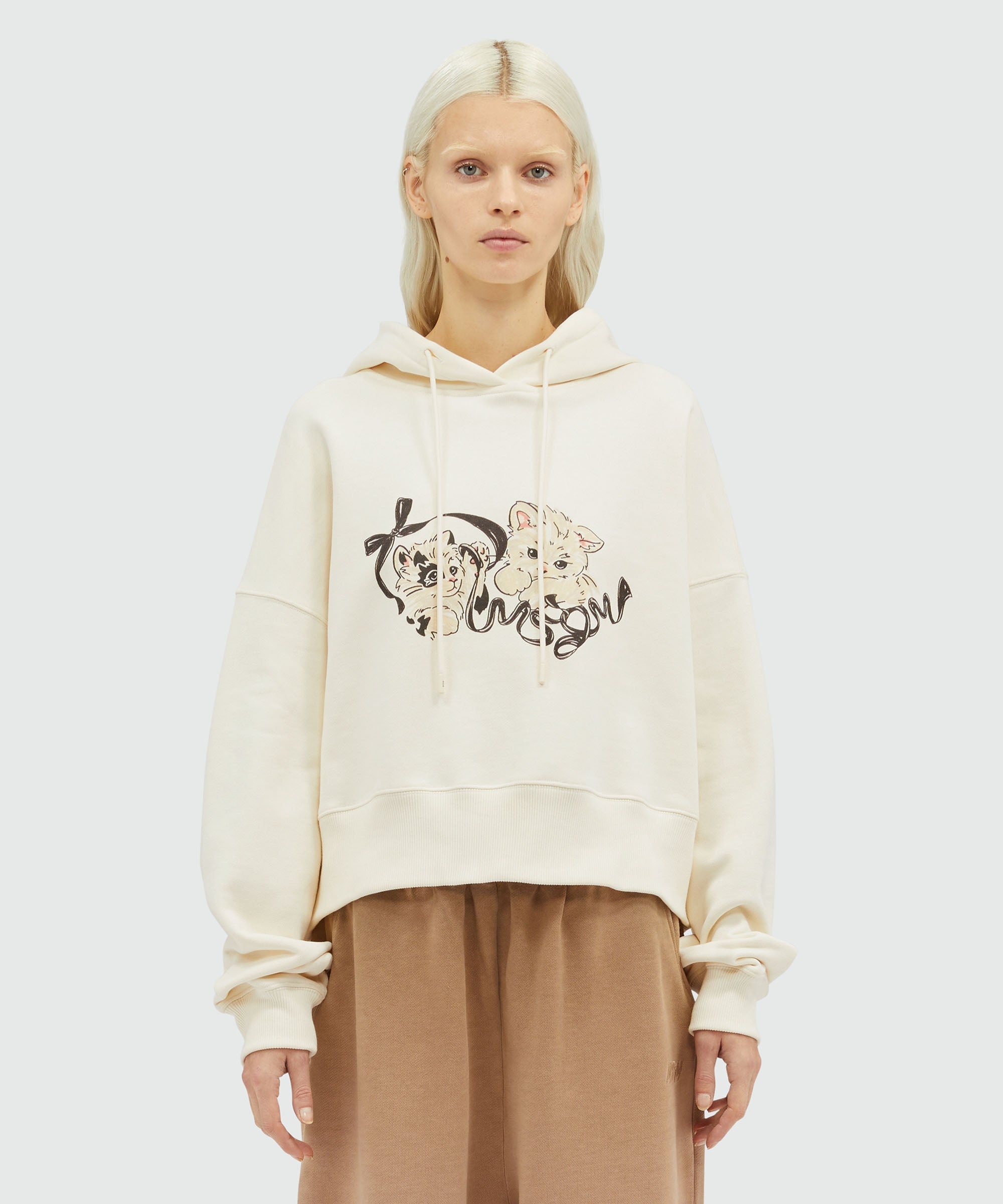 Jersey sweatshirt with Kittens print - 2