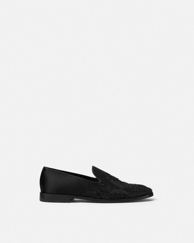 Embroidered Barocco Medusa Slippers - 1