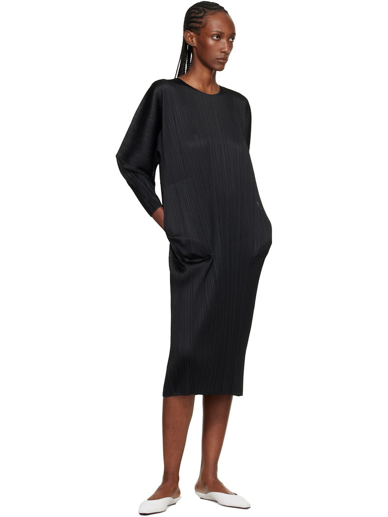 Pleats Please Issey Miyake Black Skyline Midi Dress outlook