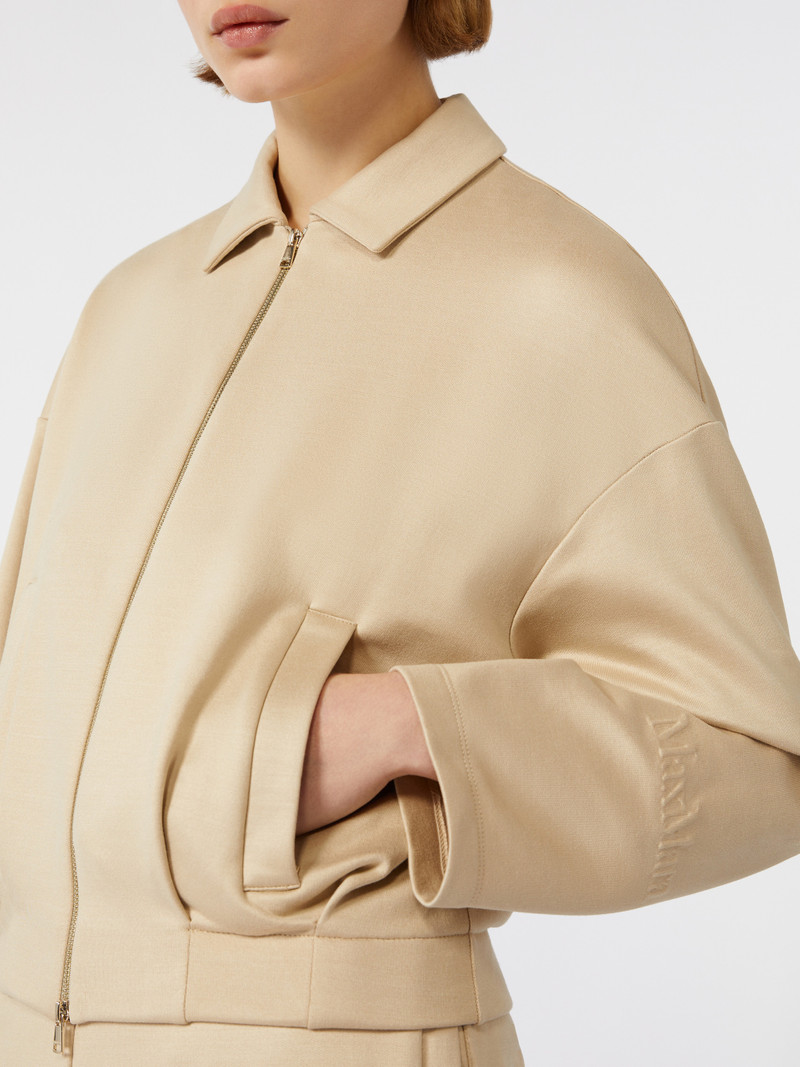 ARGENTA Silk and cotton cropped sweatshirt 5