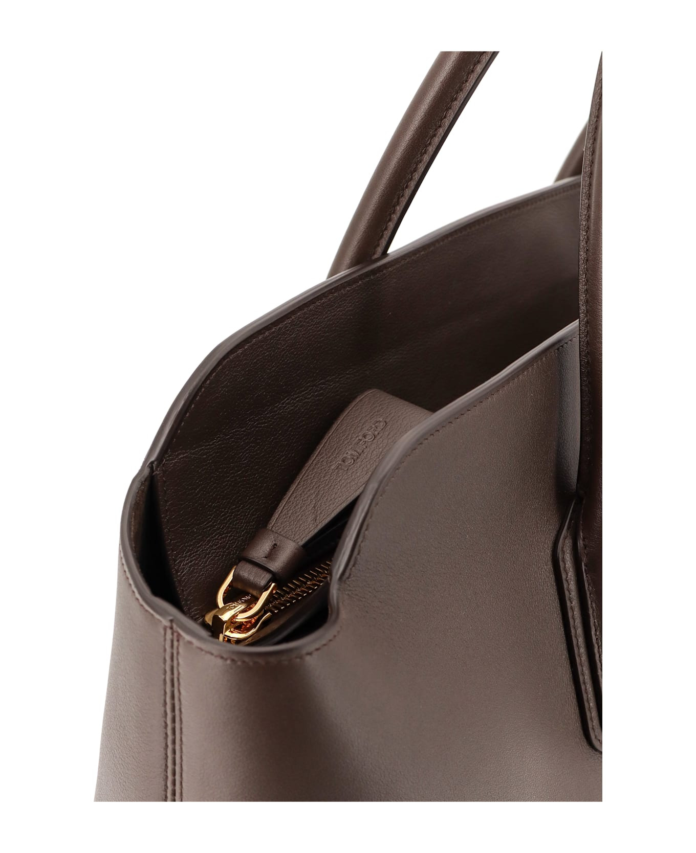 Leather Shoulder Bag With Logo - 4