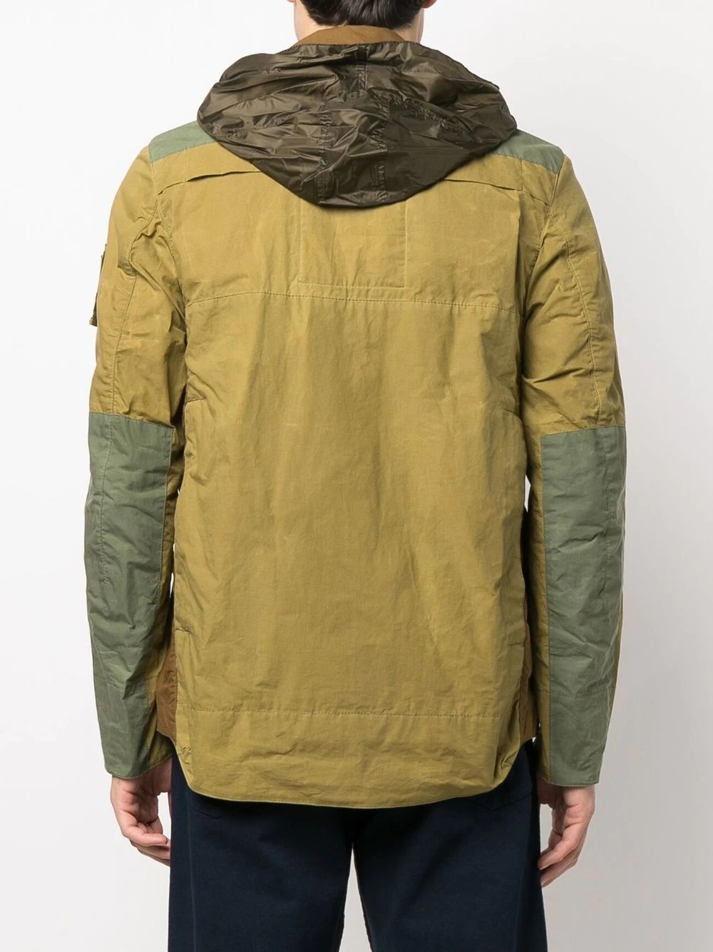 panelled flap-pockets hooded jacket - 6