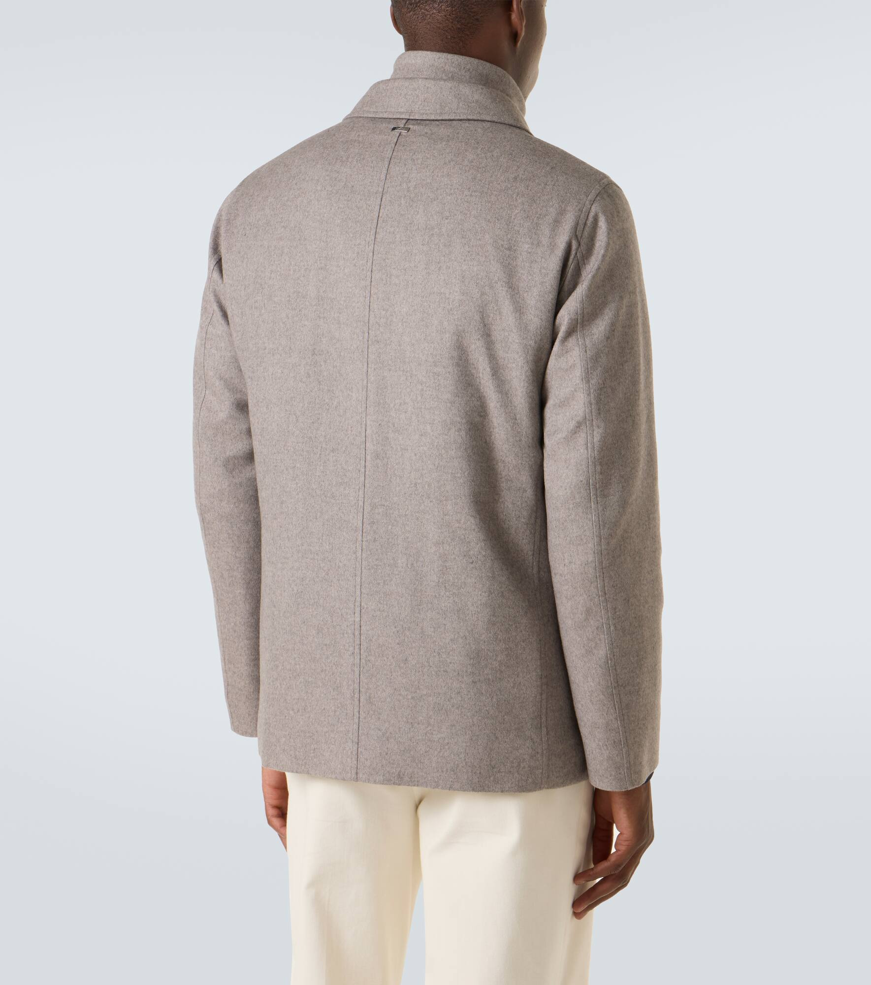 Layered silk and cashmere blazer - 4
