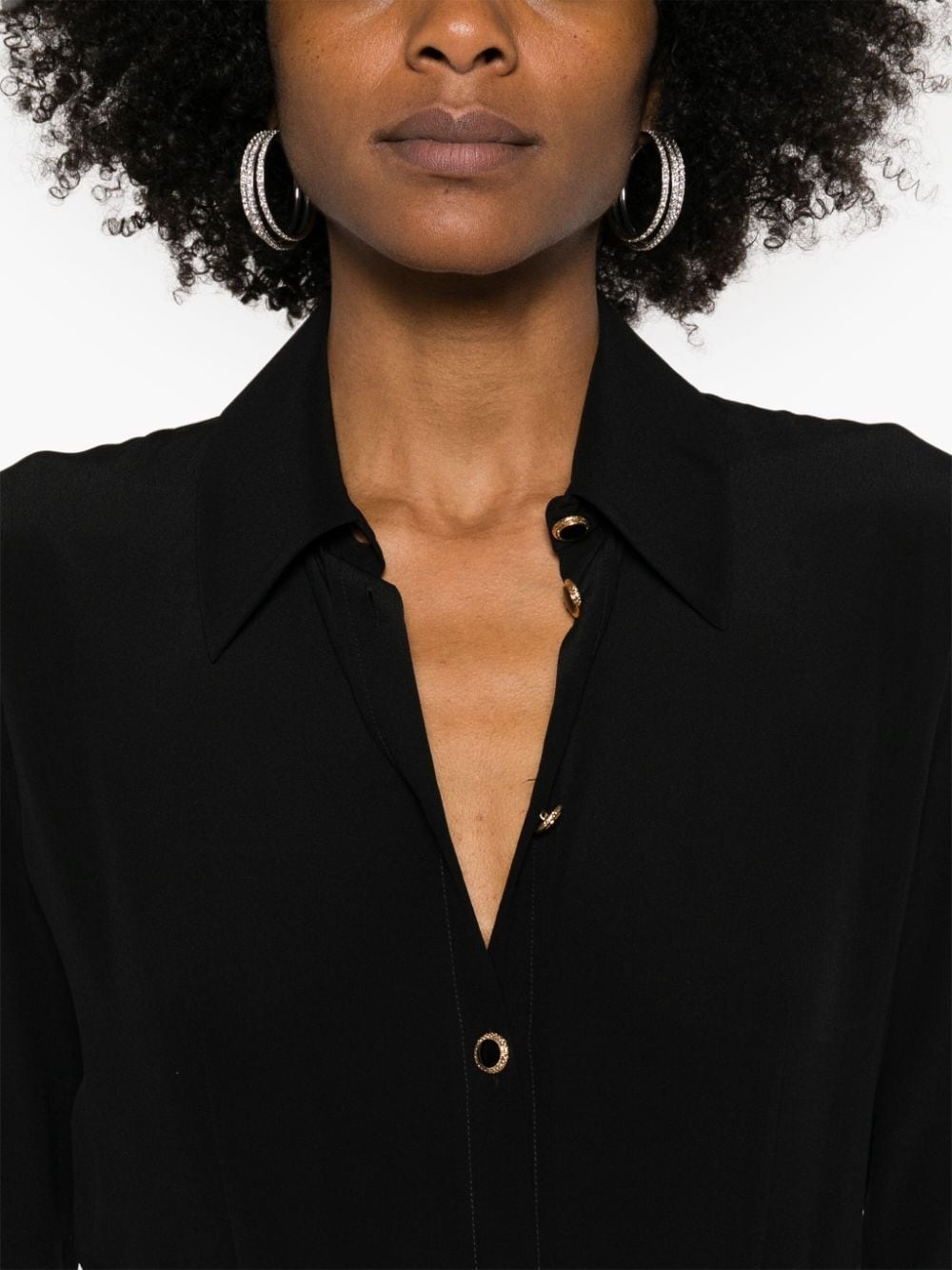 long-sleeve silk shirt - 5