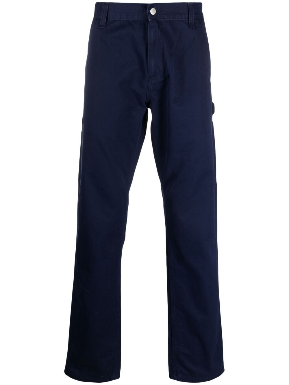 logo-patch straight-leg trousers - 1