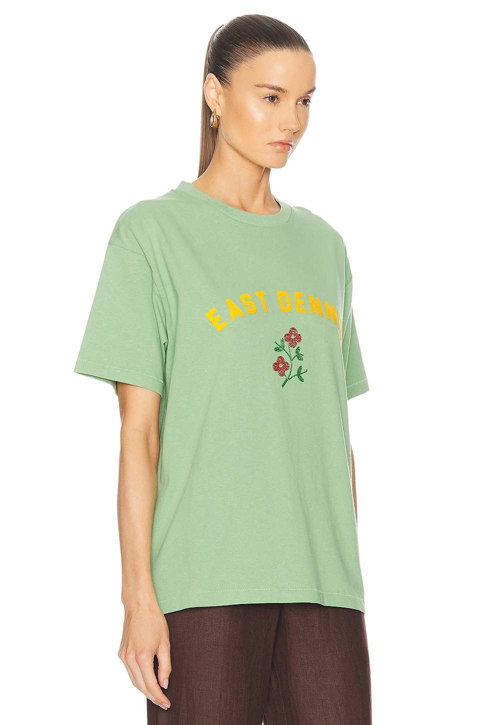 【関税込み】Bode グリーン East Dennis Tシャツ Bode: Green 'East Dennis' T-Shirt | SSENSE