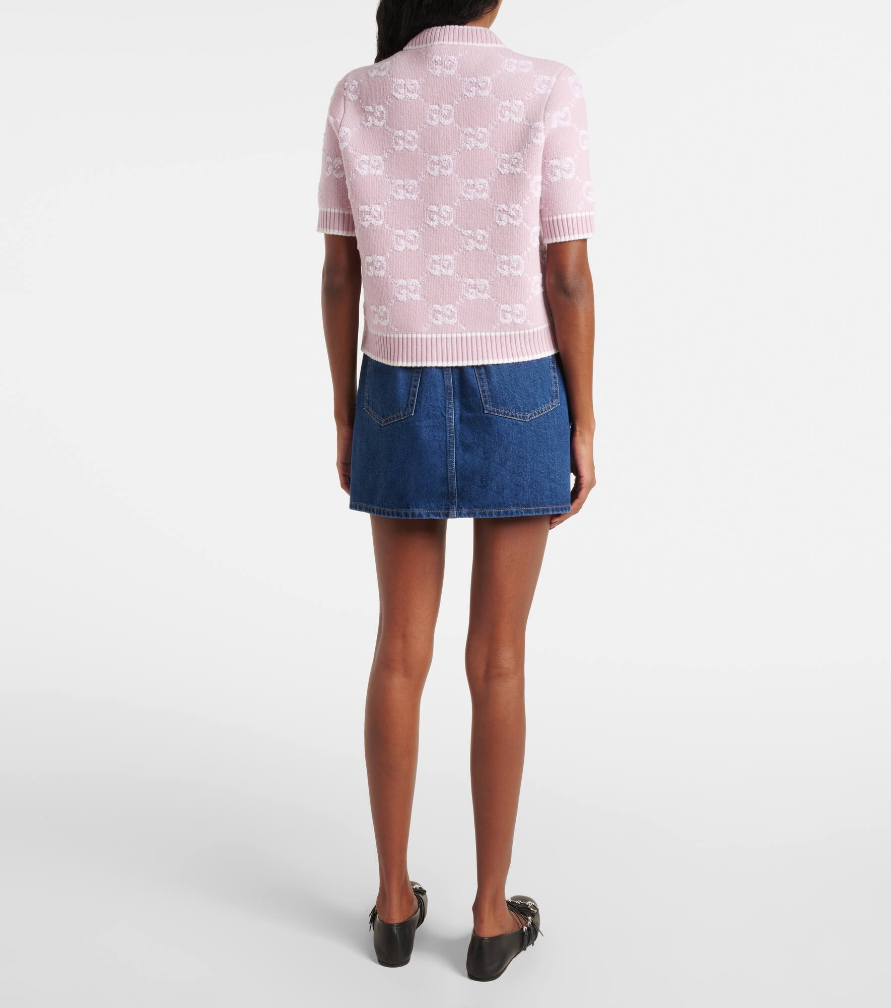 GG wool bouclé jacquard top - 3