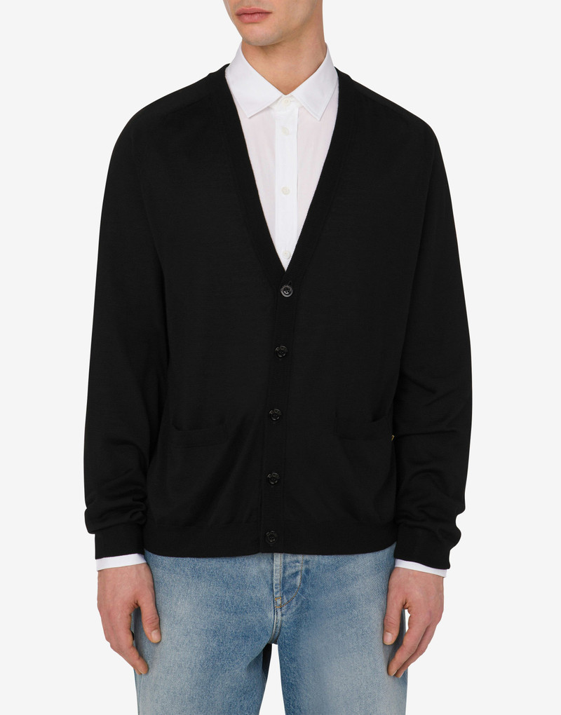 Moschino WOOL CARDIGAN GOLDEN M outlook