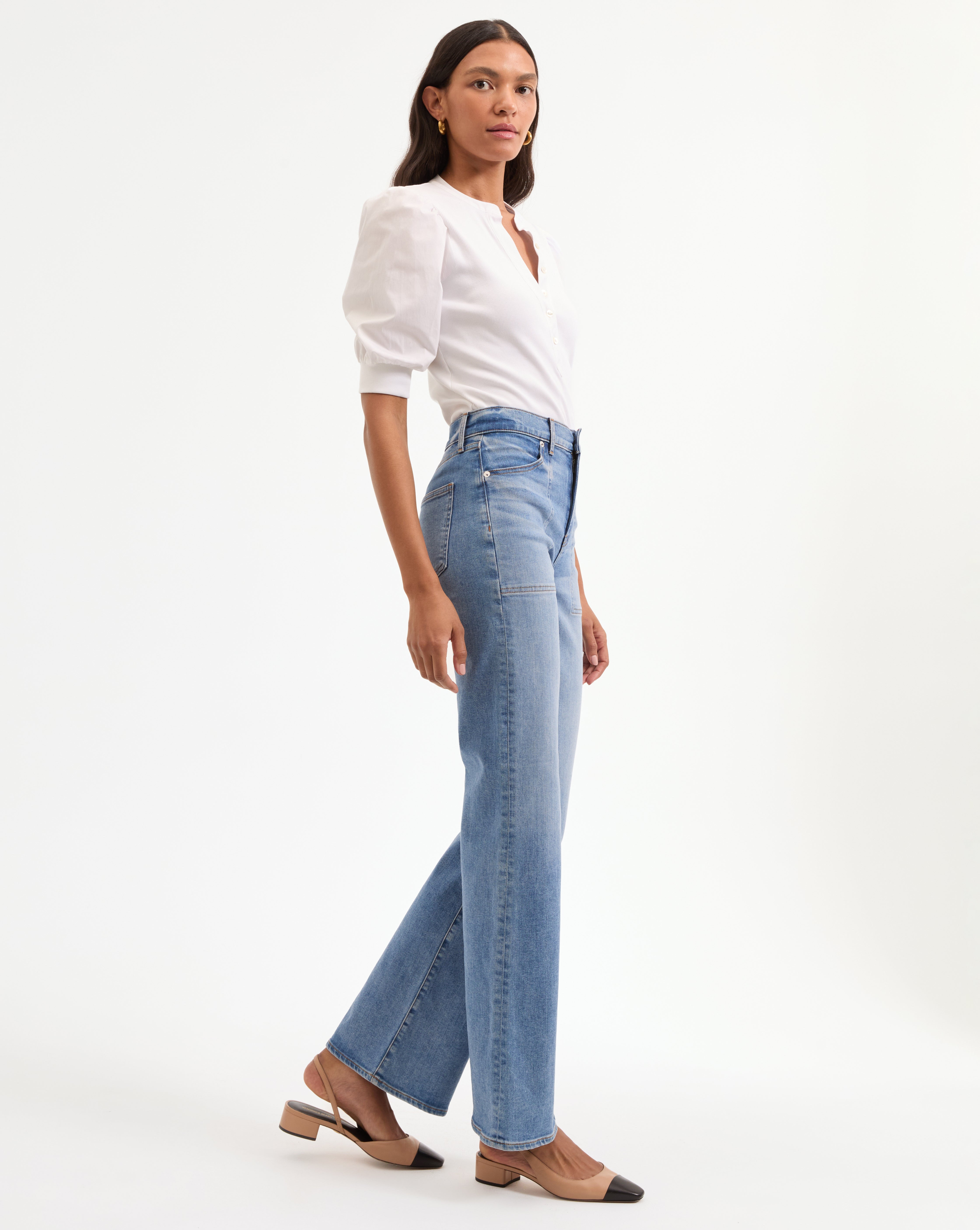 CROSBIE WIDE-LEG JEAN | PATCH POCKETS - 4