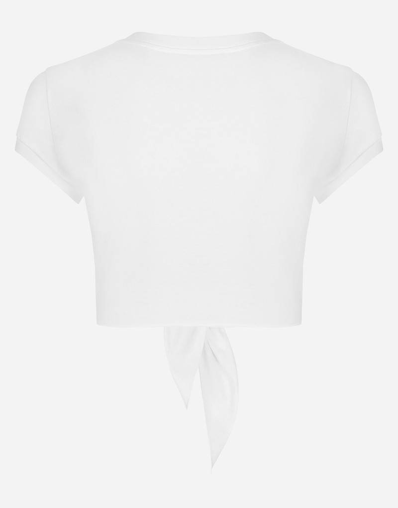 Dolce & Gabbana Jersey T-shirt with DG logo and knot detail outlook