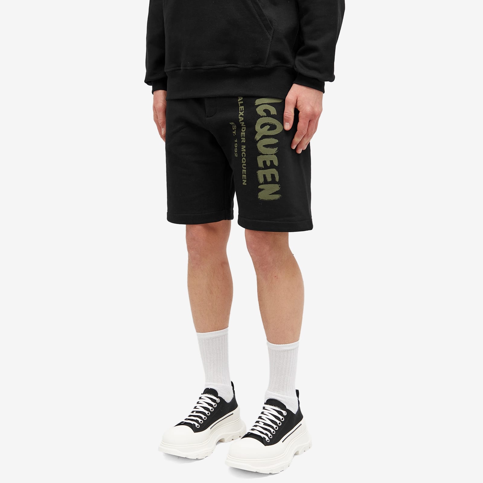 Alexander McQueen Alexander McQueen Graffiti Logo Sweat Shorts 