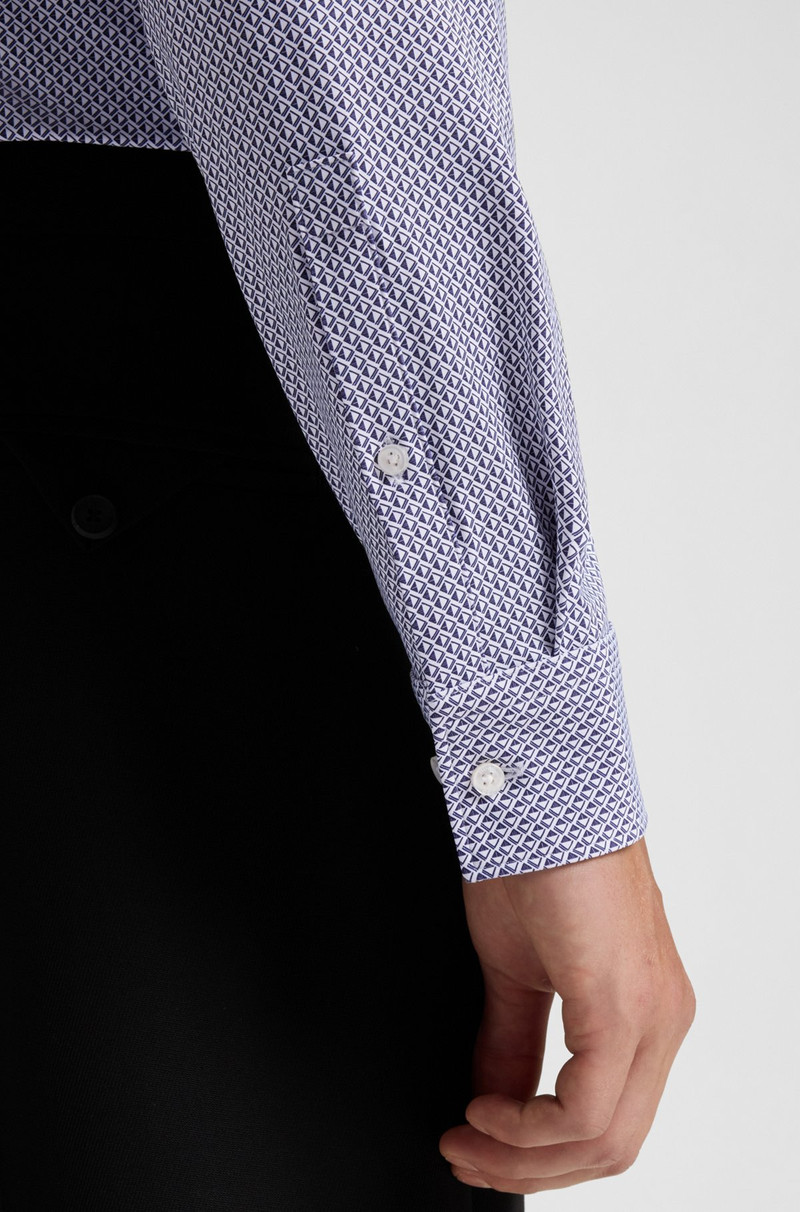 SLIM-FIT SHIRT IN PRINTED STRETCH JERSEY 6