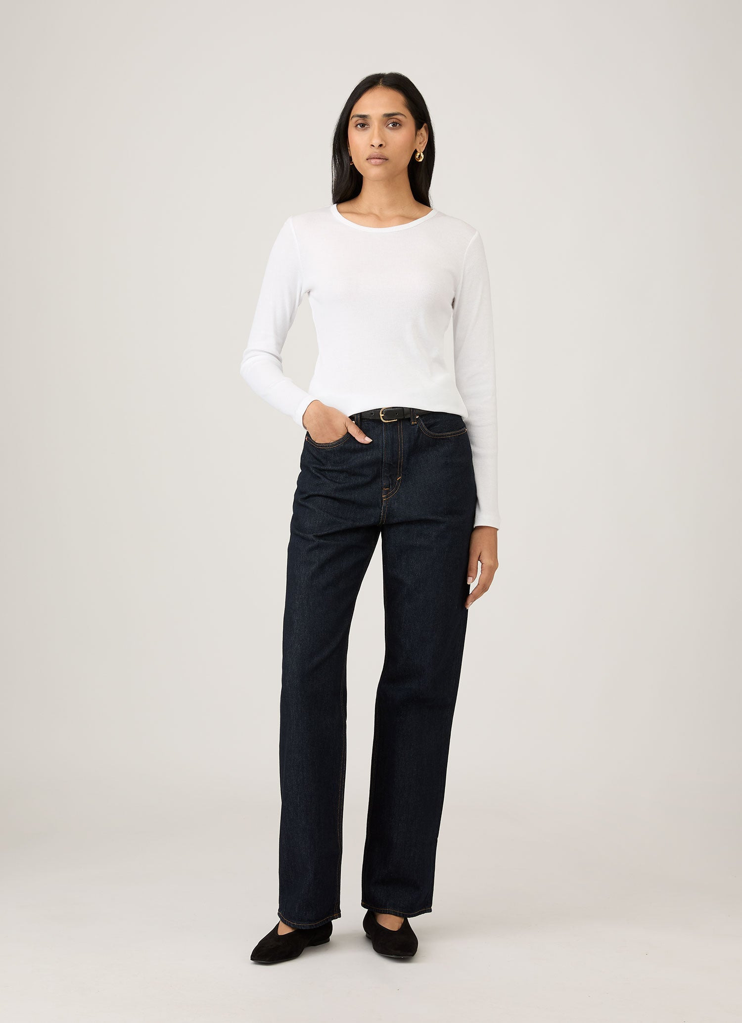 Ribbed Long Sleeve T‑shirt - 2
