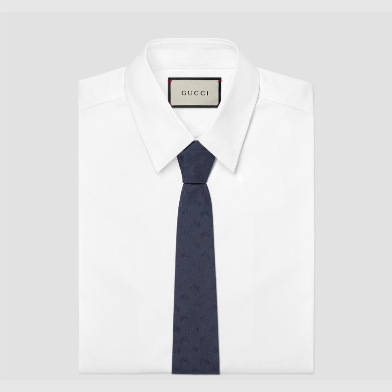 GUCCI Equestrian silk jacquard tie outlook