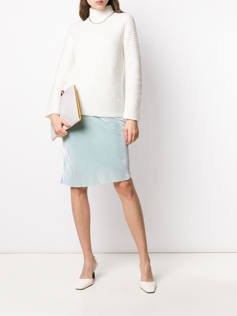 Helmut Lang textured high-waisted pencil skirt outlook