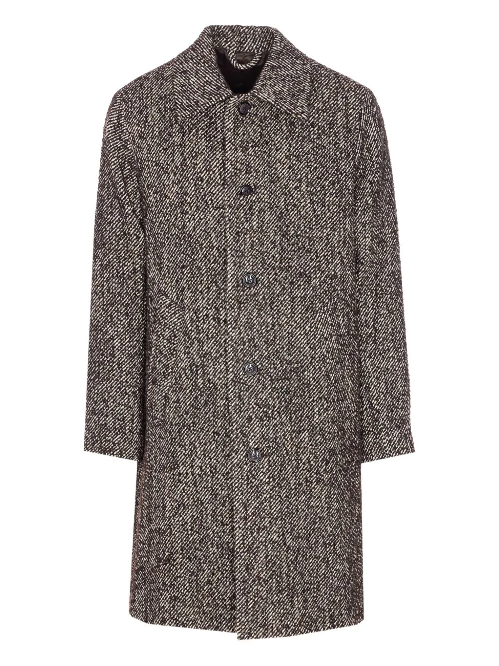 single-breasted buttoned coat - 1