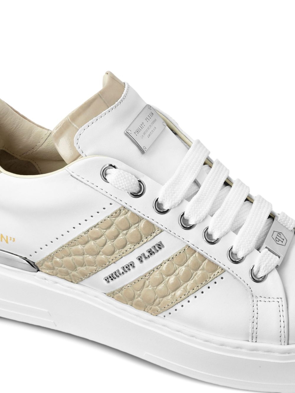 leather platform sneakers - 4