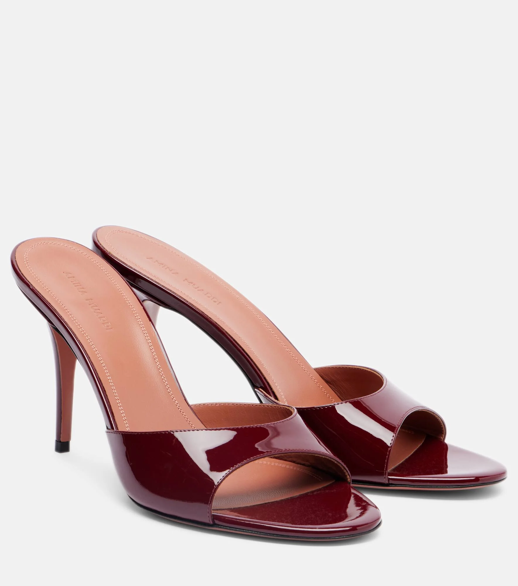 Elodie 90 patent leather mules - 1