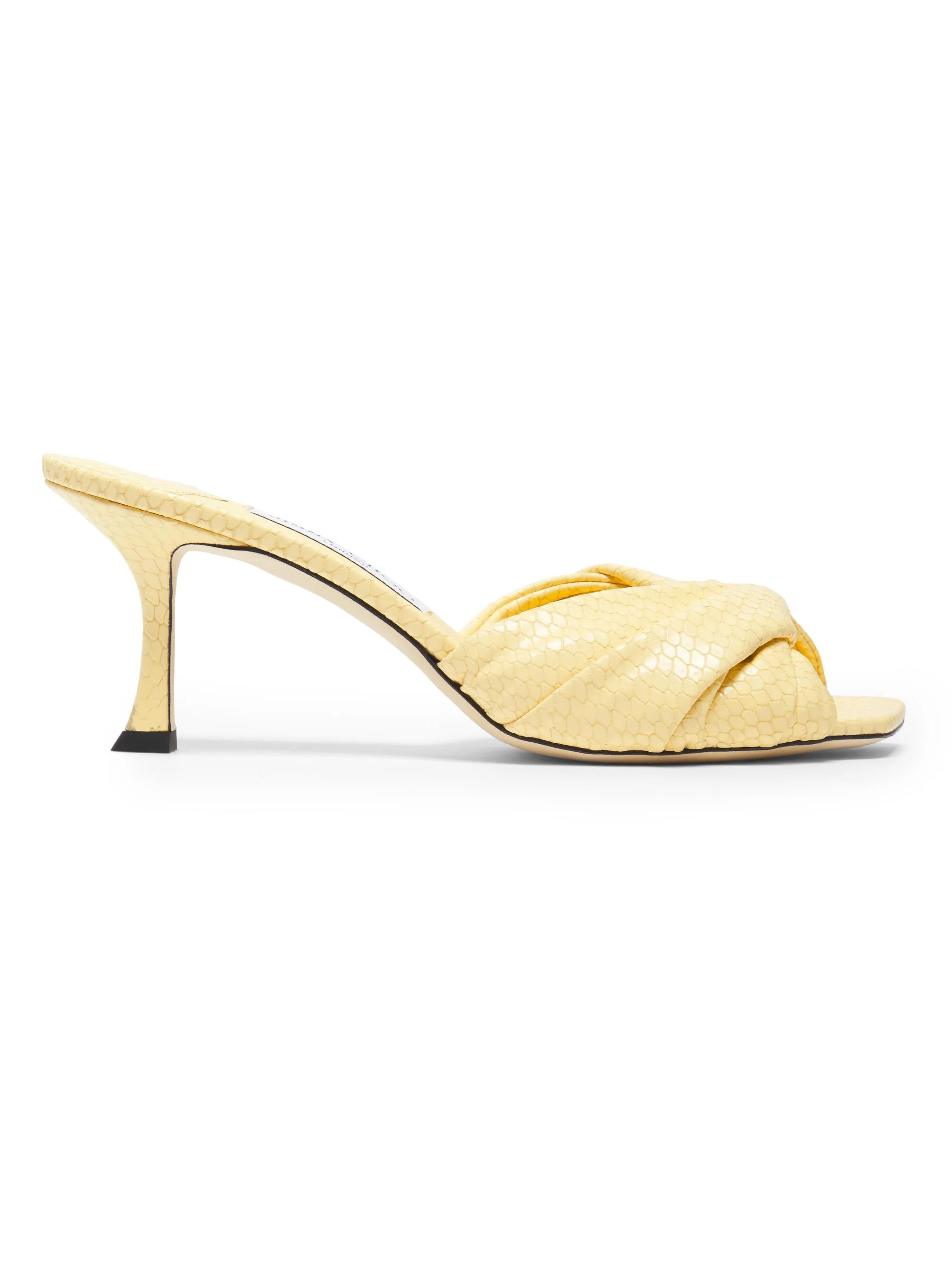 Women's Skye 70MM Twisted Textured Leather Mules - Corn - 1