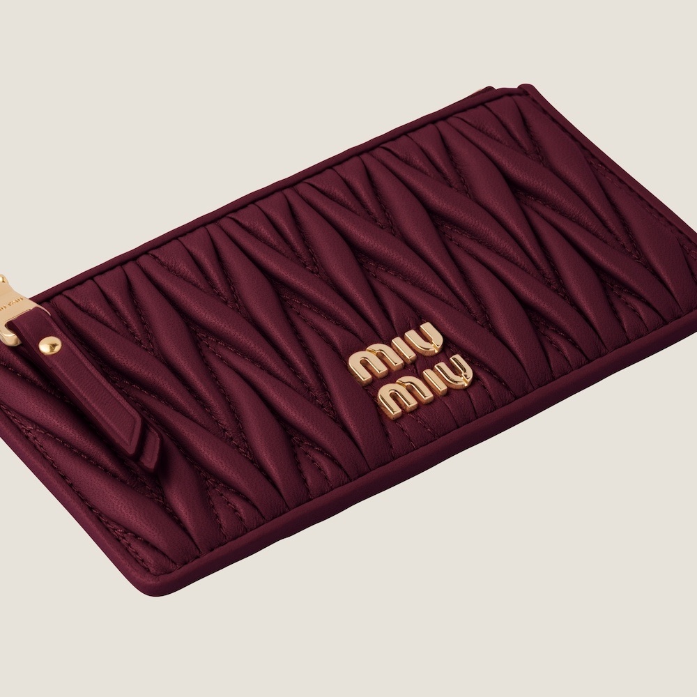 Matelassé nappa leather envelope wallet - 5