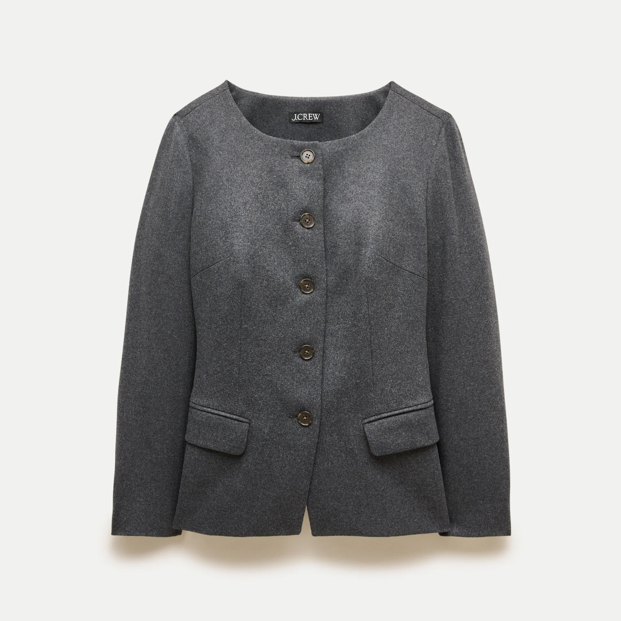 Lady jacket in heather wool blend - 1