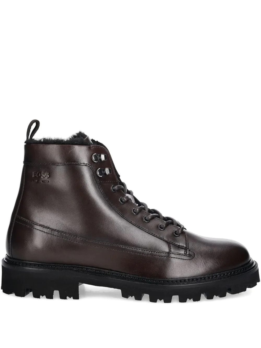 lace-up zip hiking boots - 1