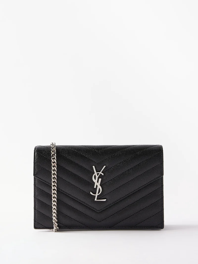 SAINT LAURENT Cassandre YSL logo quilted leather shoulder bag matchesfashion REVERSIBLE
