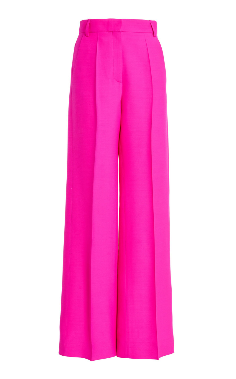 Crepe Couture Straight-Leg Pants pink 1