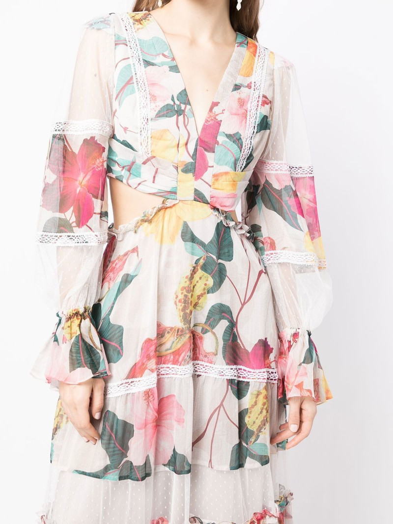 Hibiscus cut-out maxi dress 5