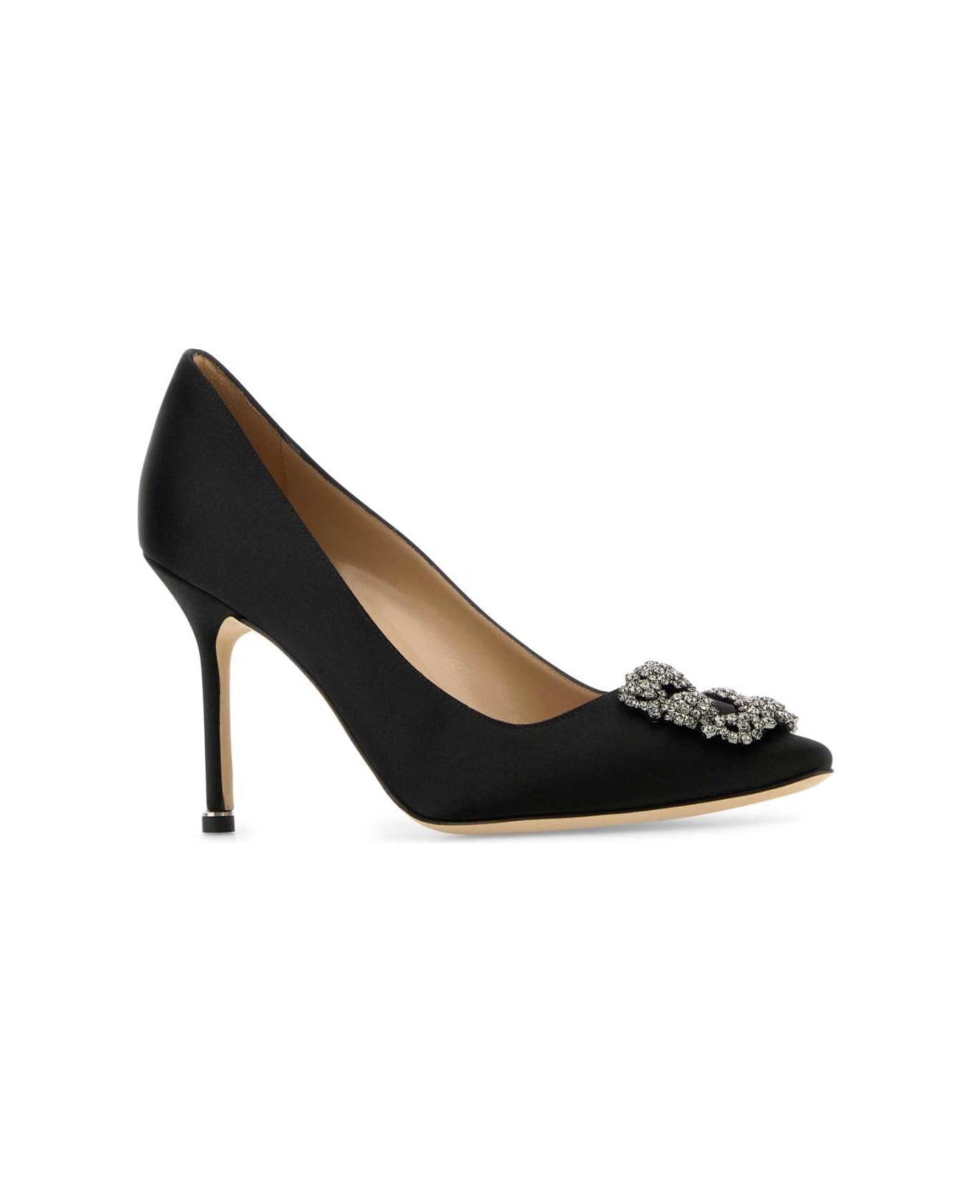 Black Satin Hangisi Pumps - 2