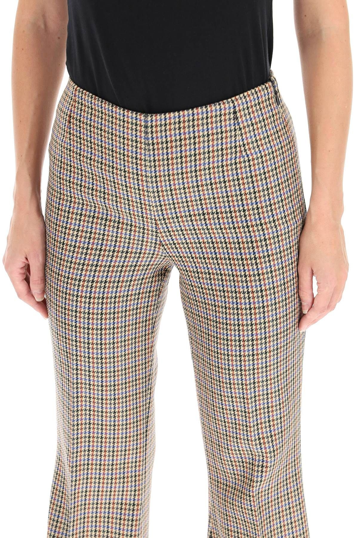 MONA HOUNDSTOOTH WOOL TROUSERS - 5