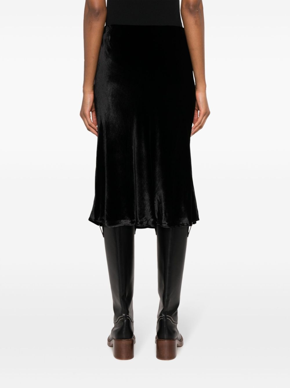 velvet high-waist skirt - 4