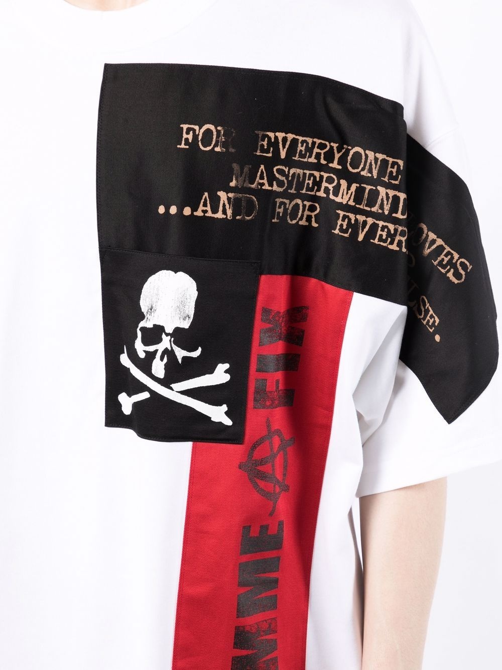 skull and crossbones slogan T-shirt - 5