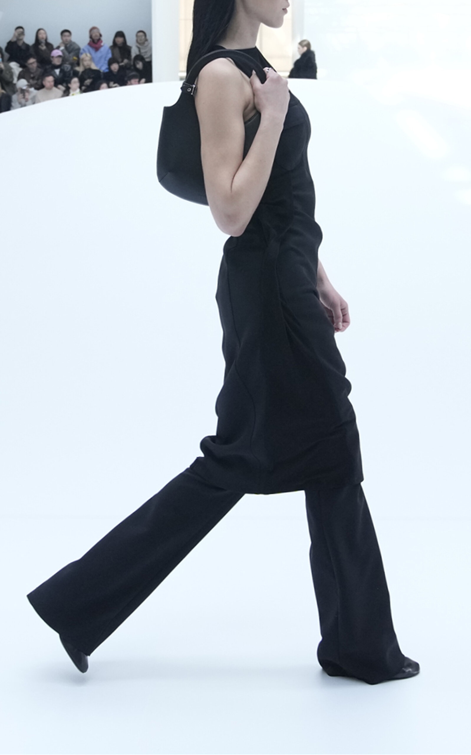 Knot Tailored Wool Maxi Dress black - 3