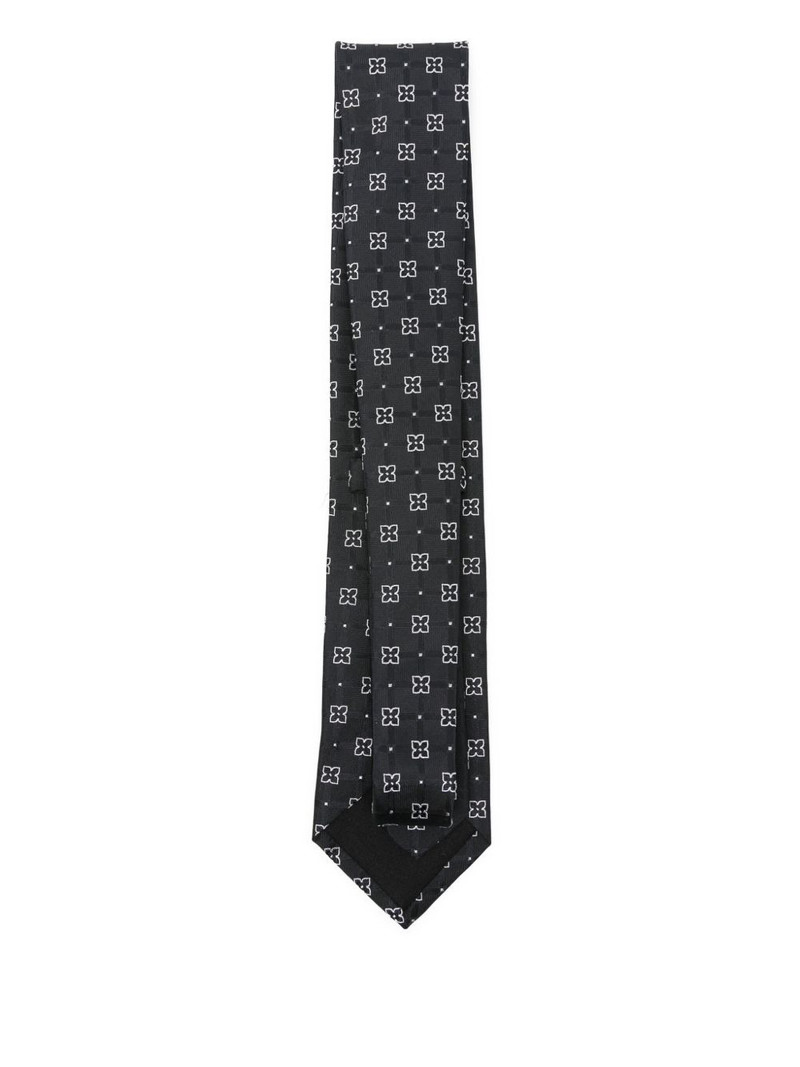 BOSS geometric-pattern tie outlook